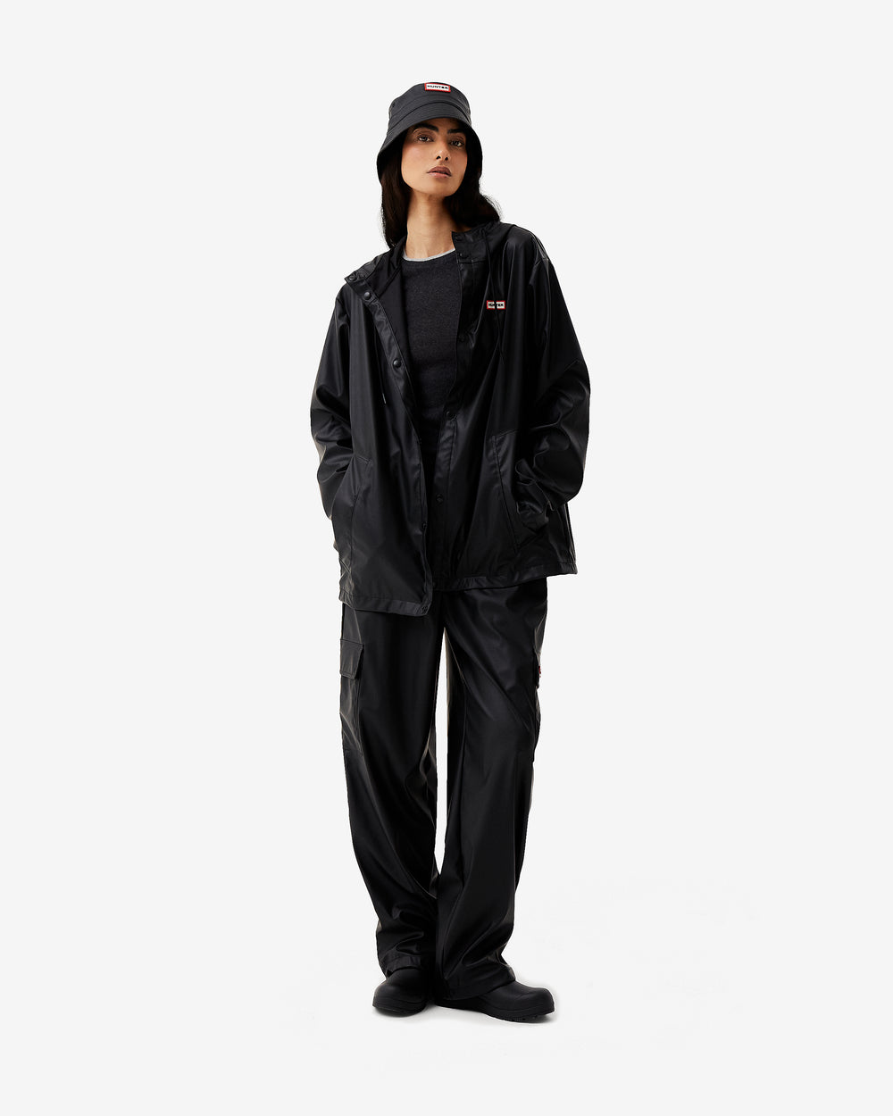Unisex Downpour Izzy PU Hooded Jacket