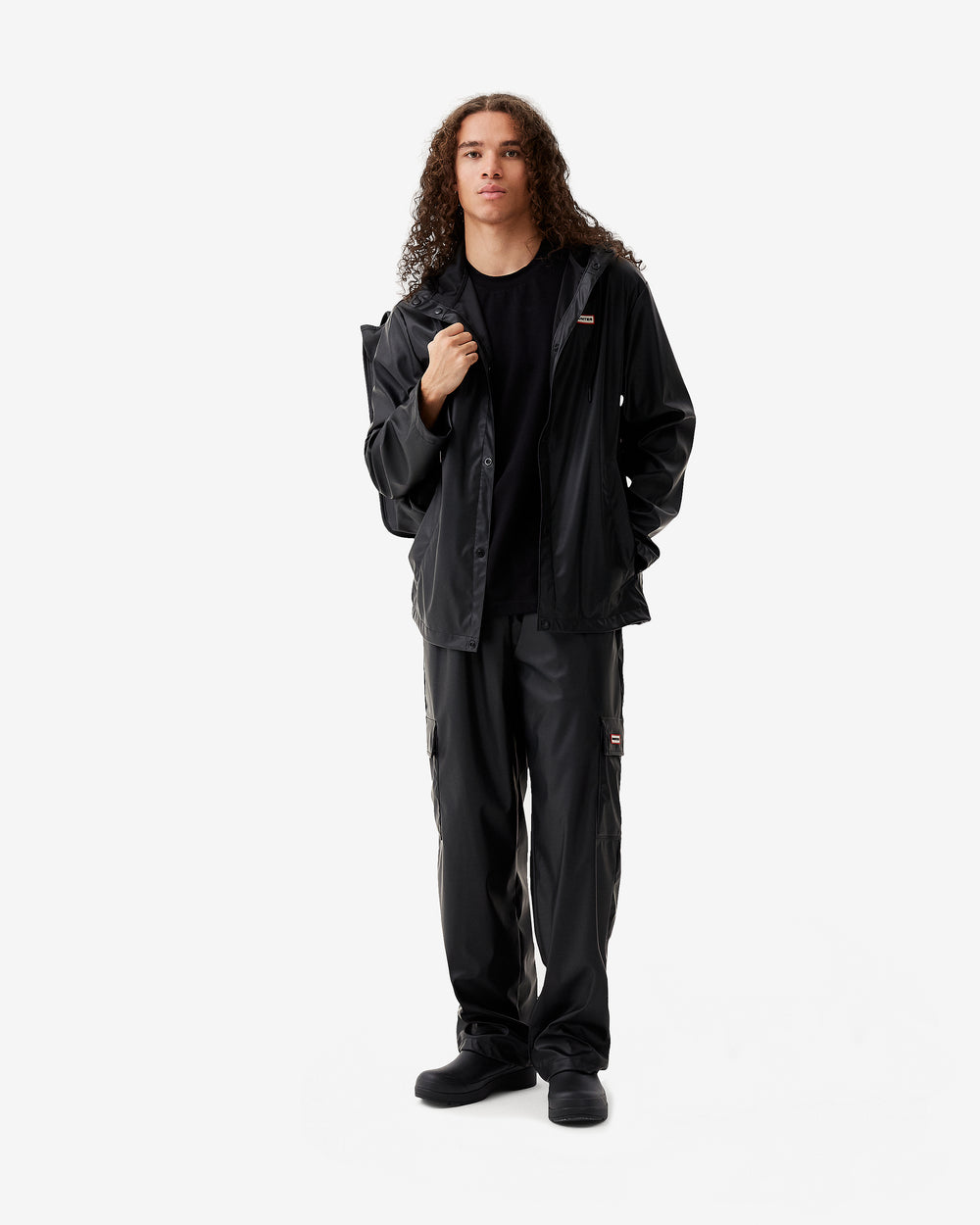 Unisex Downpour Izzy PU Hooded Jacket