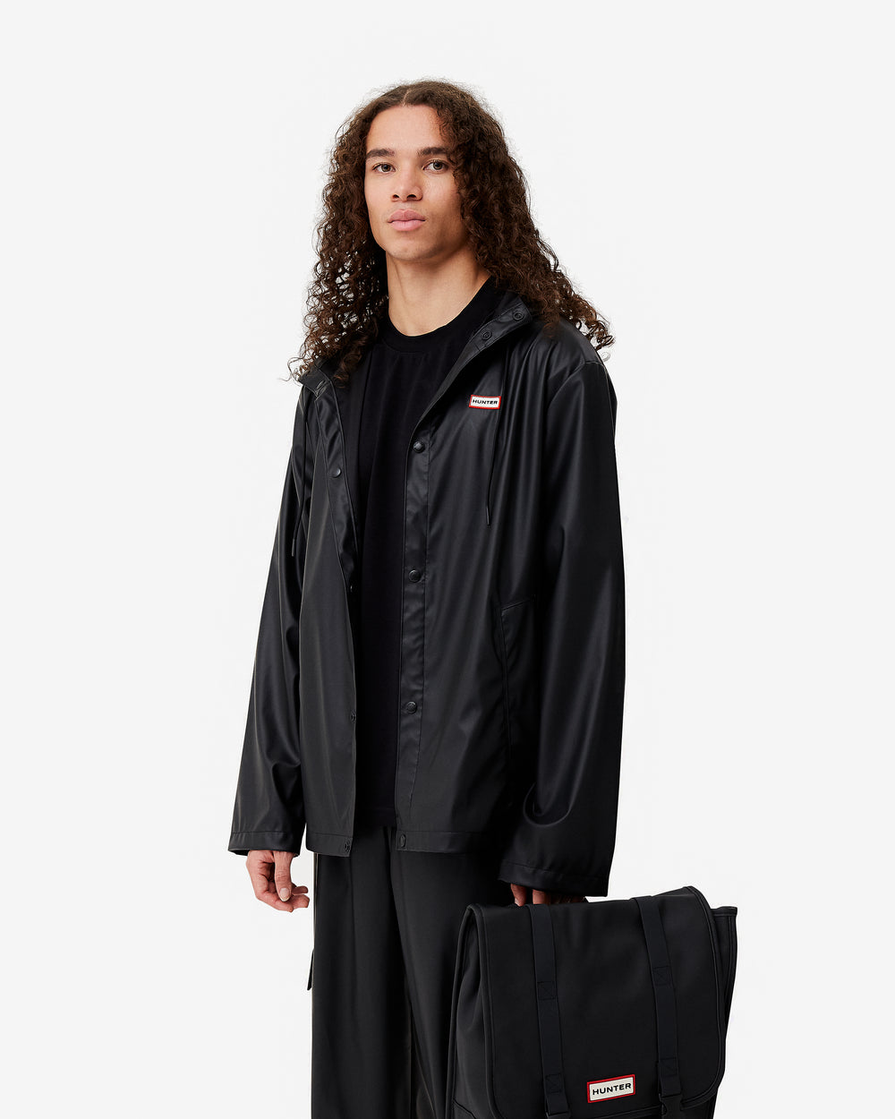 Unisex Downpour Izzy PU Hooded Jacket