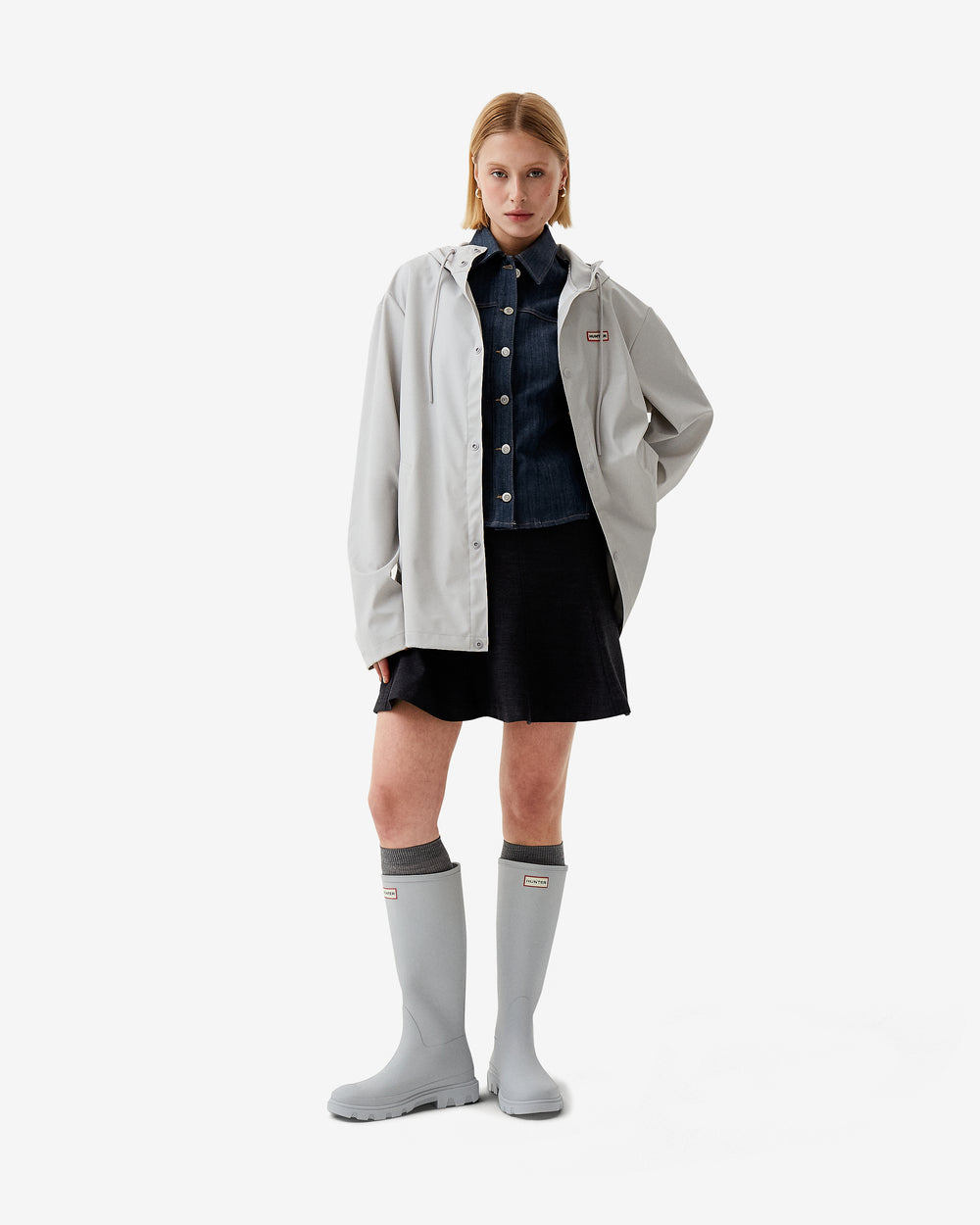 Unisex Downpour Izzy PU Hooded Jacket