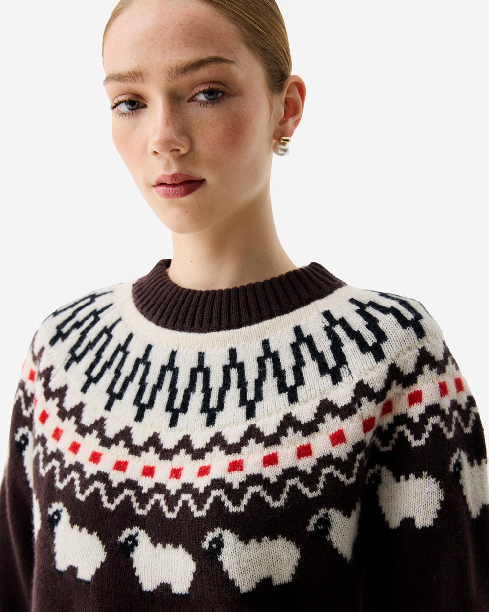 Women's Ashie Fair Isle Crew Neck Jumper