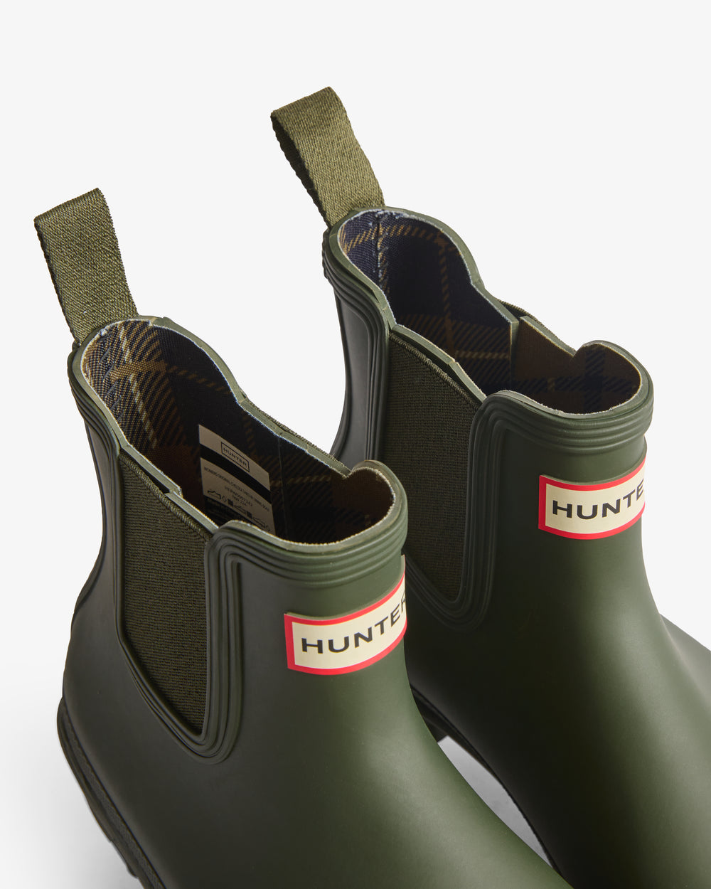 Women's Tartan Lining Chelsea Boots