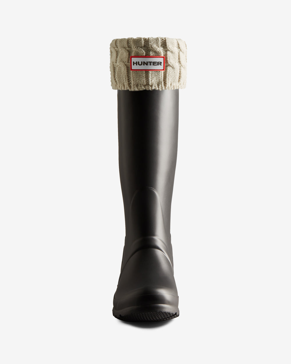 Recycled 6 Stitch Cable Cuff Tall Boot Socks