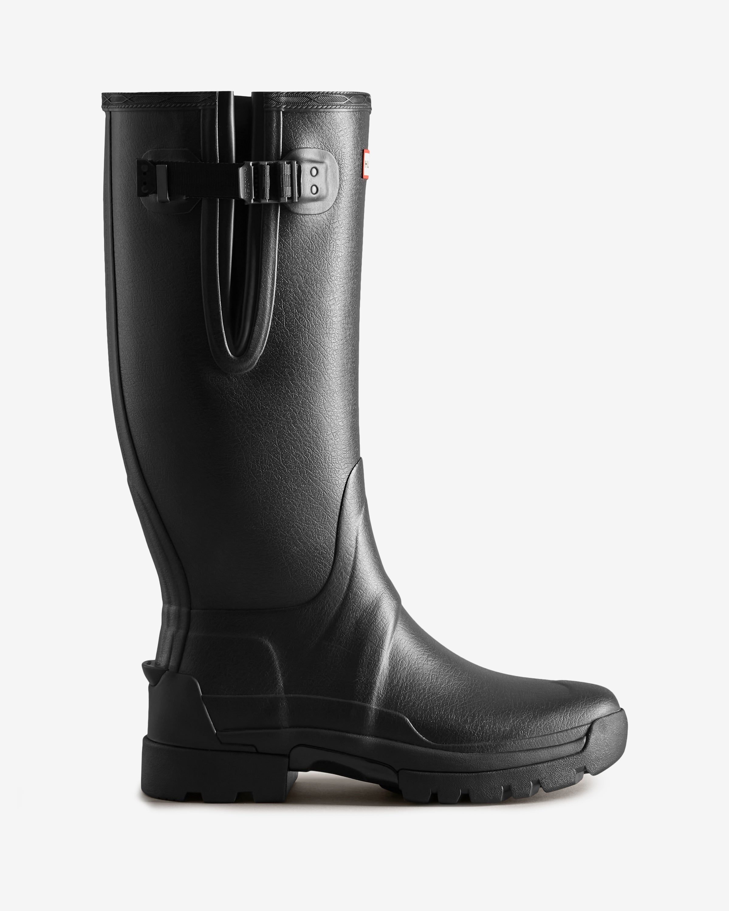 Mens black shop leather wellington boots