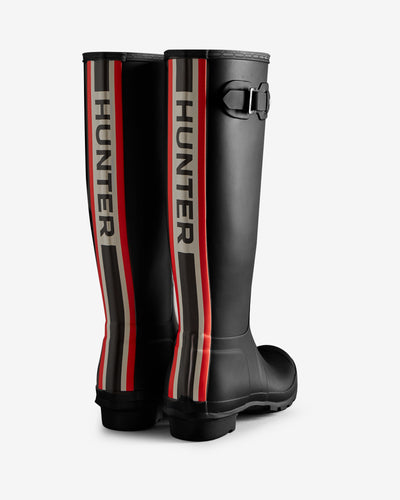 Women's Tri-Colour Logo Backstrap Tall Wellington Boots