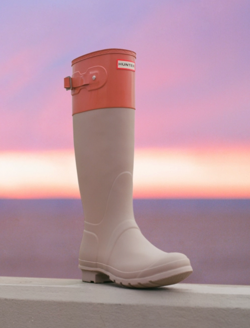 Hunter color block rain boots hot sale