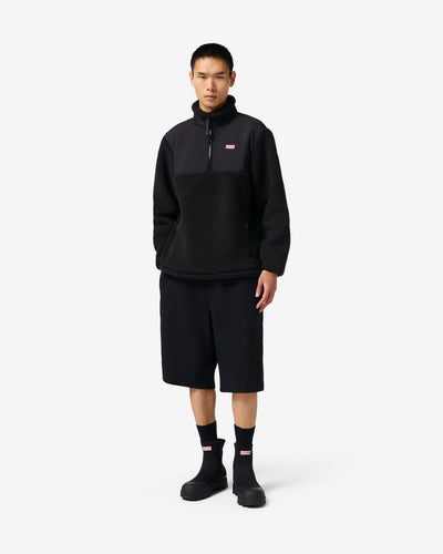 Men's Black Elements 1/4 Zip Borg Fleece