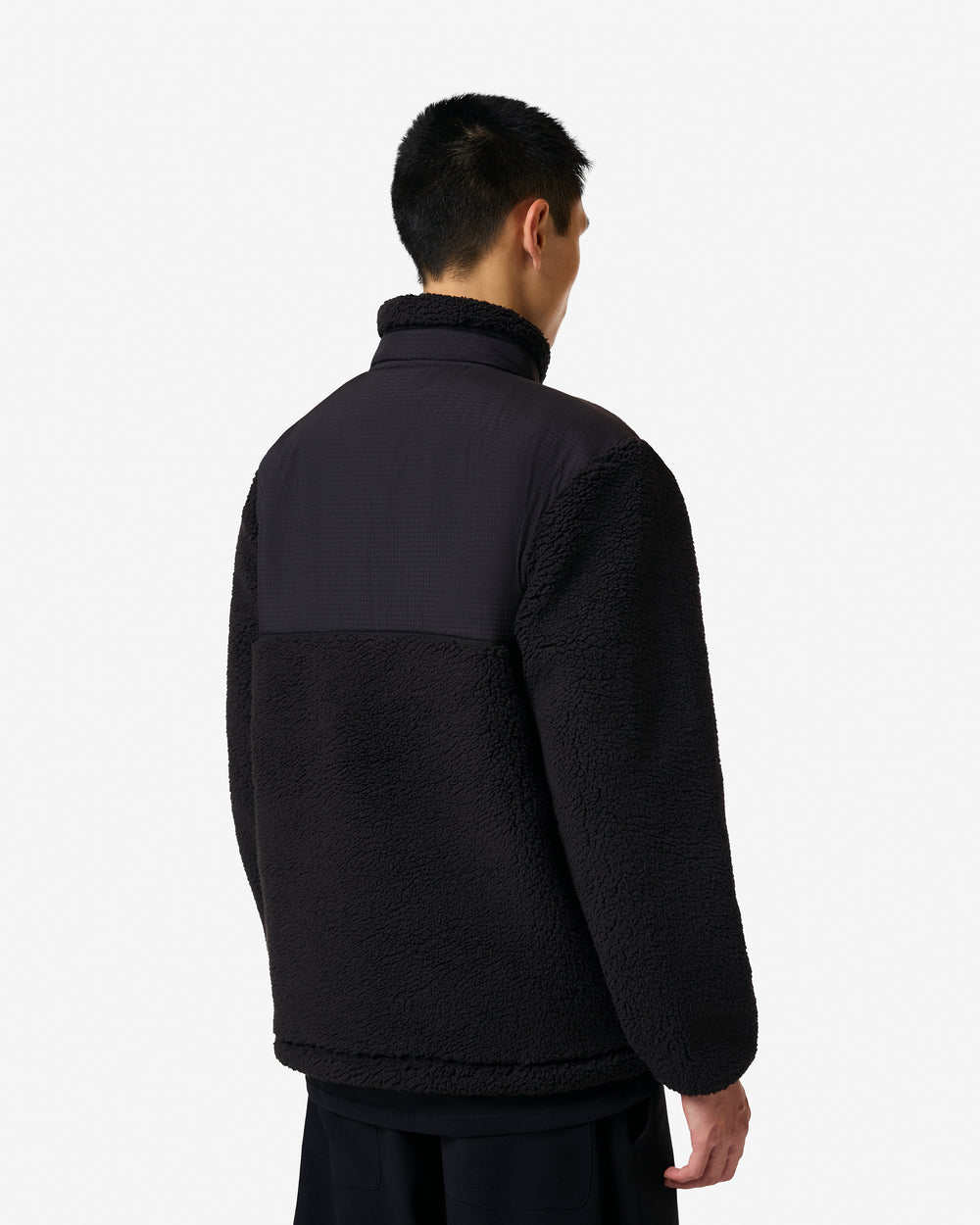 Men's Black Elements 1/4 Zip Borg Fleece