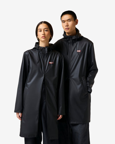 Unisex Black Downpour Andrea PU Rain Coat