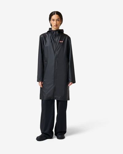 Unisex Black Downpour Andrea PU Rain Coat