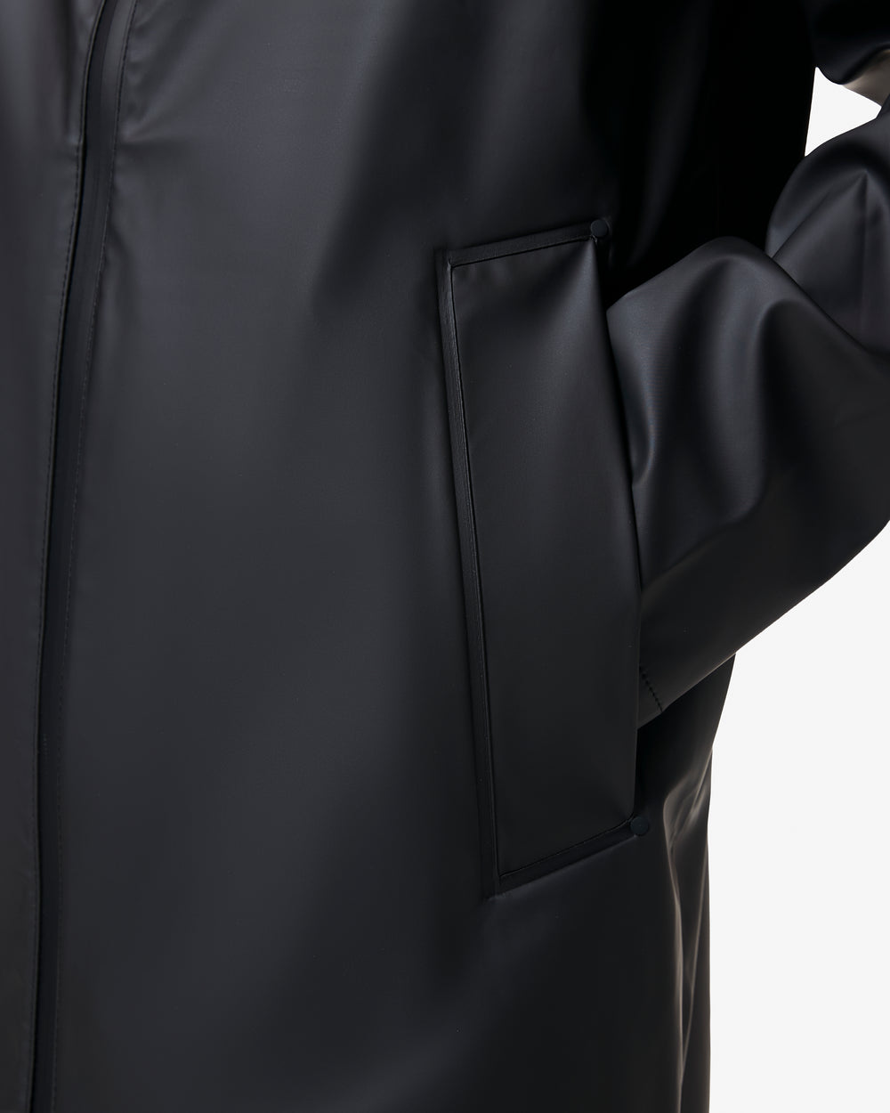 Unisex Black Downpour Andrea PU Rain Coat