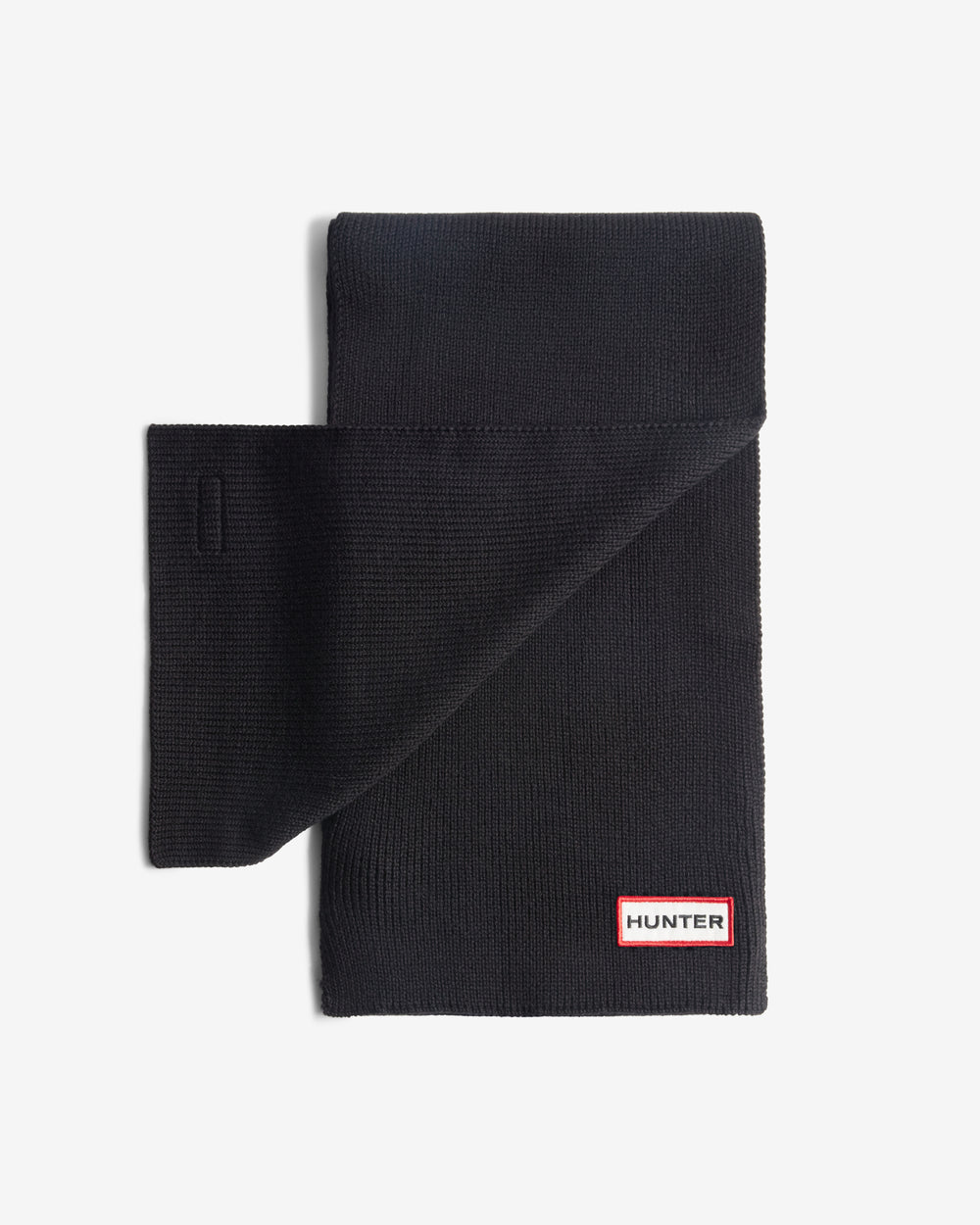 Unisex Black Arla Ribbed Cuff Beanie & Scarf Box Set