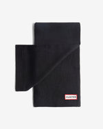 Unisex Black Arla Ribbed Cuff Beanie & Scarf Box Set