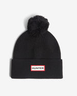 Unisex Black Arrinay Ribbed Pom Beanie/Scarf Box Set
