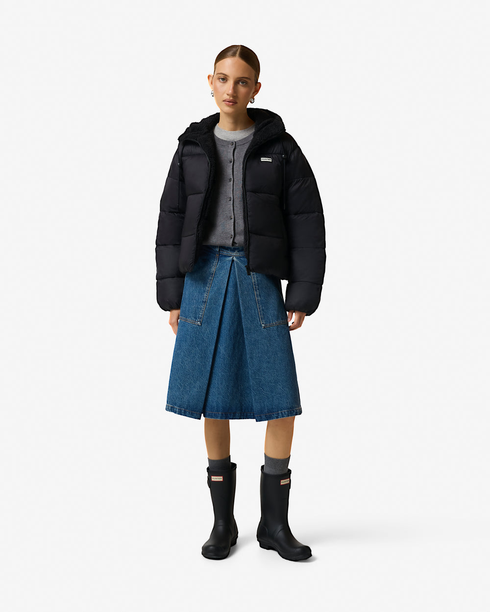Women's Black Ashgil Short Puffer Jacket