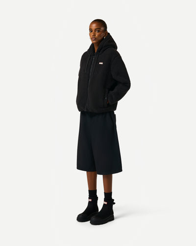 Women's Black Bonelle Borg Fleece Hoodie
