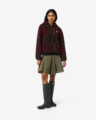 Women's Tartan Bonelle Tartan Borg Fleece Jacket