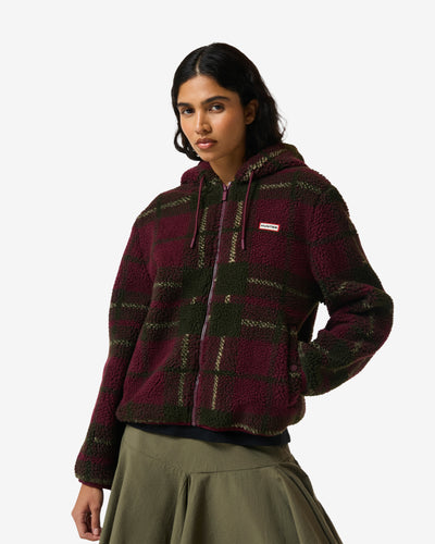 Women's Tartan Bonelle Tartan Borg Fleece Jacket