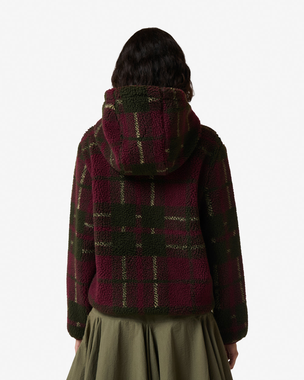 Women's Tartan Bonelle Tartan Borg Fleece Jacket