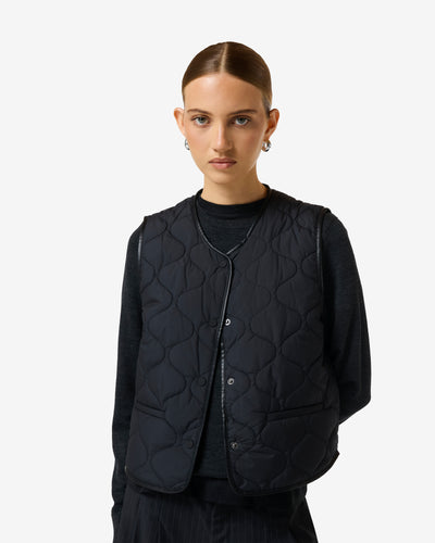 Women's Black Bonny Quilted Vest