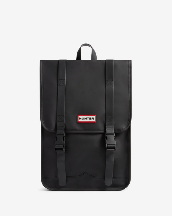 Displays the Black 'Hunter' Downpour Crovie Backpack