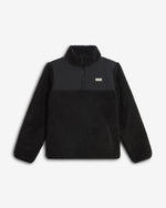 Kids Black Emil Half Zip Borg Pullover Jacket