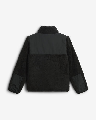 Kids Black Emil Half Zip Borg Pullover Jacket
