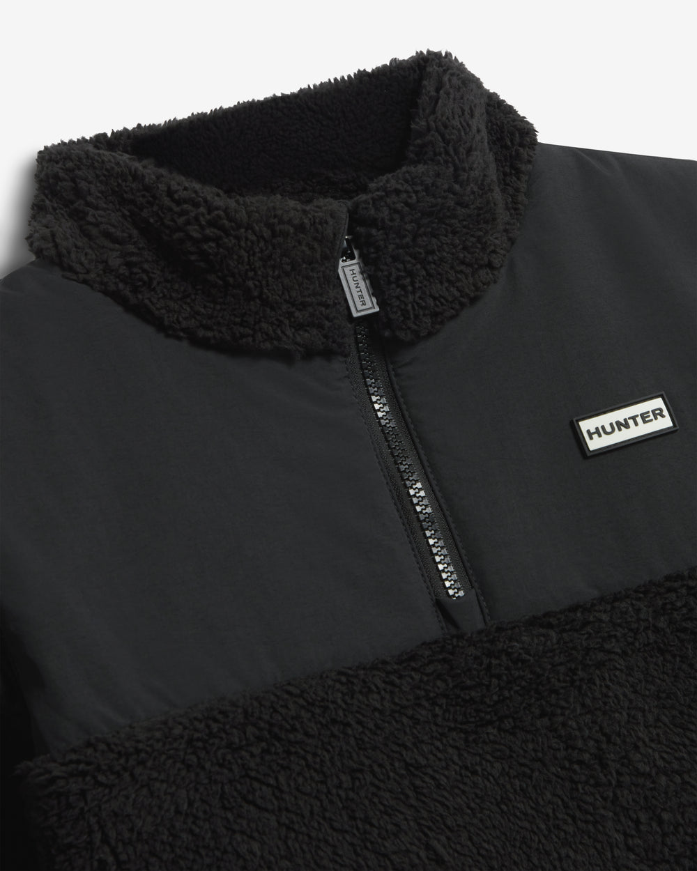 Kids Black Emil Half Zip Borg Pullover Jacket