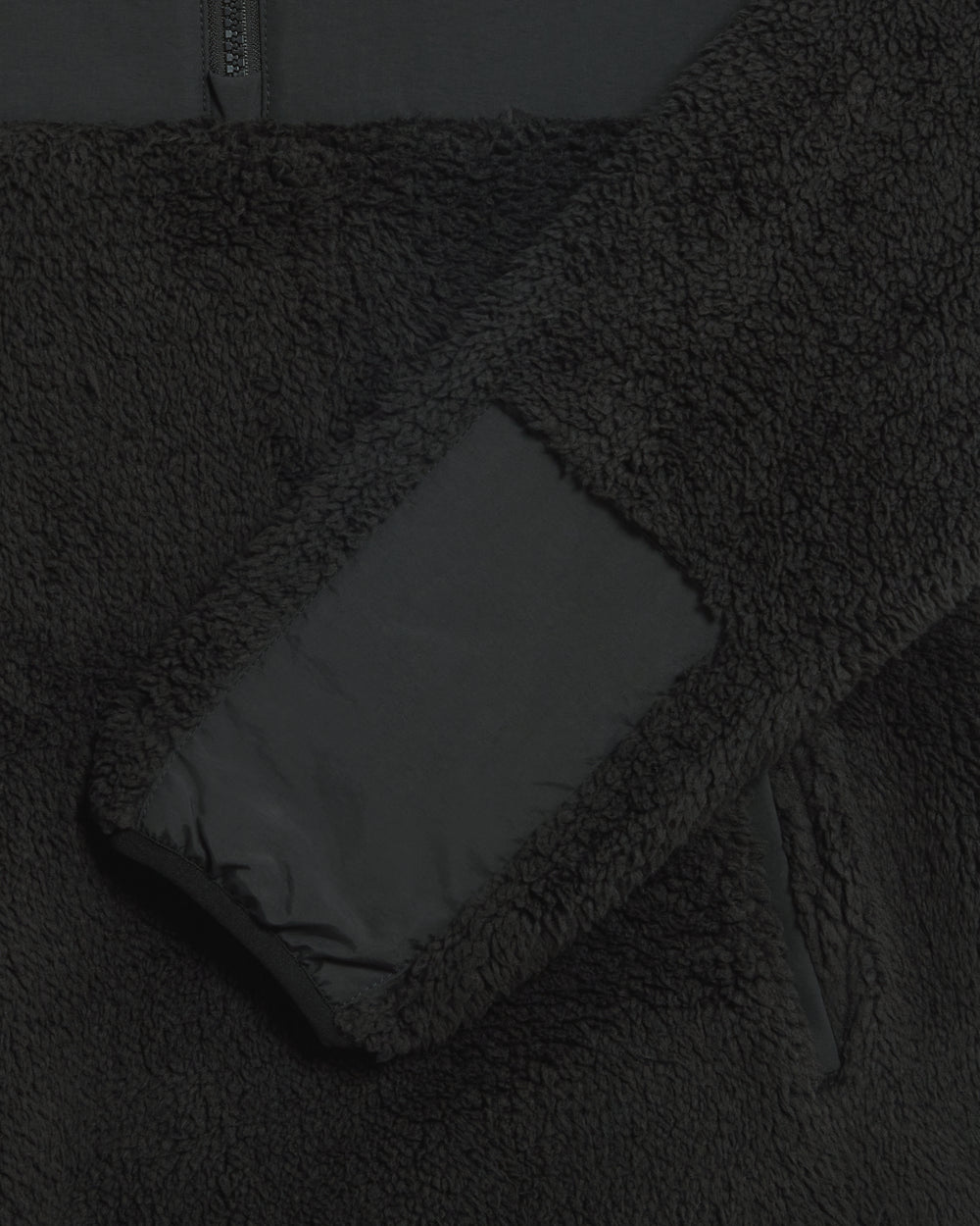 Kids Black Emil Half Zip Borg Pullover Jacket