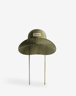 Displays the Green 'Hunter' branded unisex Green GANNI X Hunter Waterproof Bucket Hat