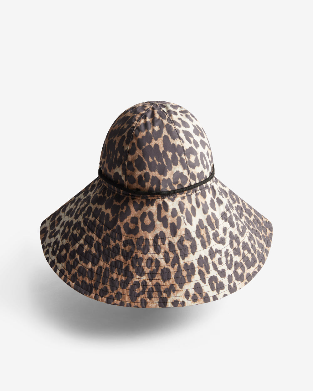 Displays the Leopard 'Hunter' branded unisex GANNI X Hunter Waterproof Bucket Hat