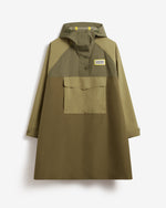 Displays the Green 'Hunter' branded Unisex GANNI X Hunter Waterproof Poncho