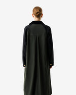 Harrow Patch Colour Block Long Waxed Jacket