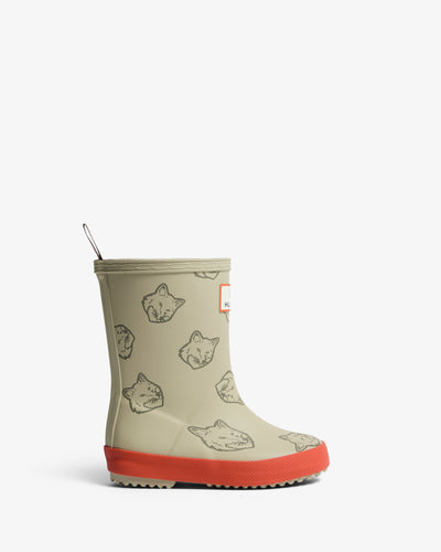 MAISON KITSUNÉ X HUNTER Fox Head Kids First Tonal Boots