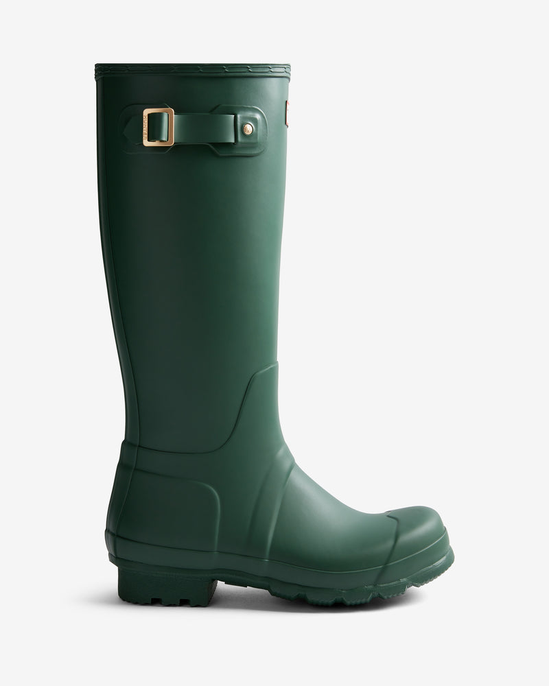 Displays the Hunter Green 'Hunter' branded Men's Original Tall 170 Yrs Anniversary Wellington Boot