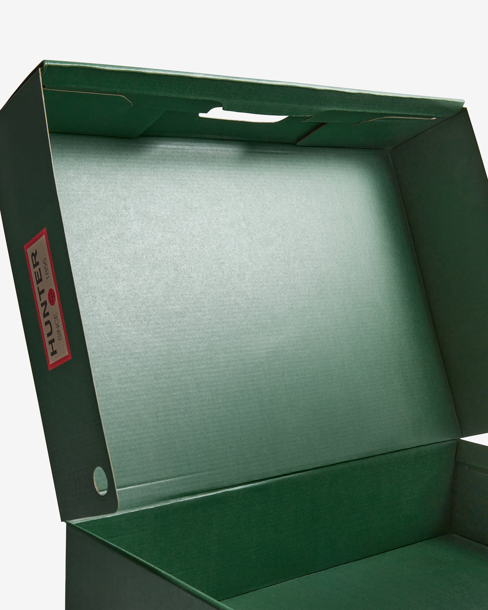Green box with a red label on a white background