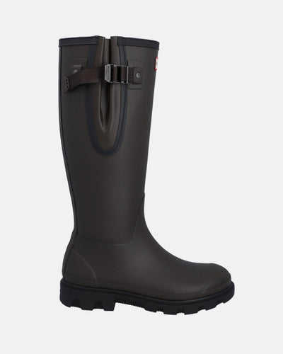 Unisex Chocolate Brown Field Downpour Adjustable Wellington Boot