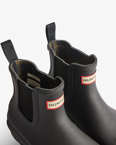Women's Tartan Lining Chelsea Boots