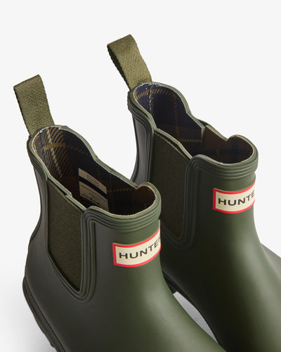 Women's Tartan Lining Chelsea Boots