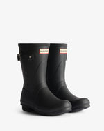 Women's Tartan Lining Short Wellington Boots