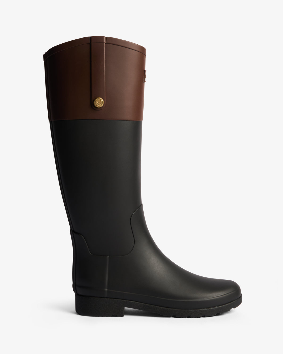 Refined Gold Trim Riding Tall Wellington Boot