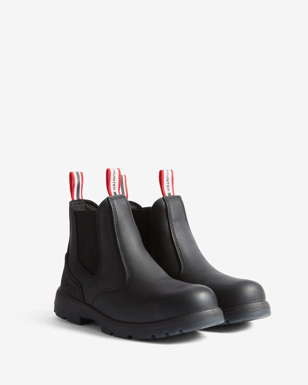 Displays a pair of the Breeze 'Hunter' branded Women's Safety Chelsea Boots