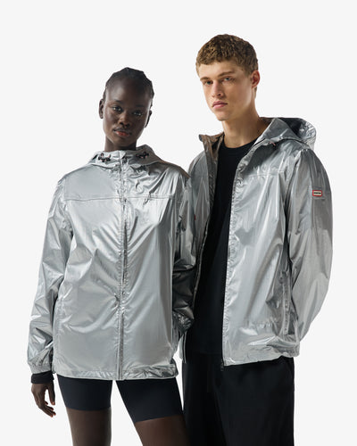 Unisex Silver Play Packable Shell Rain Jacket