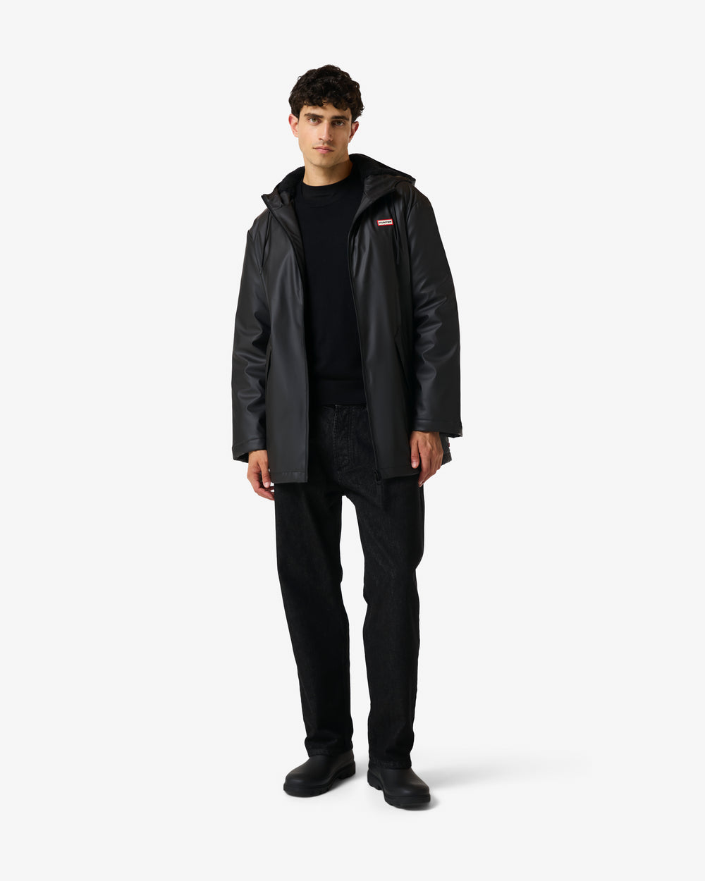 Unisex Black Hunter Short Cocoon Cloak