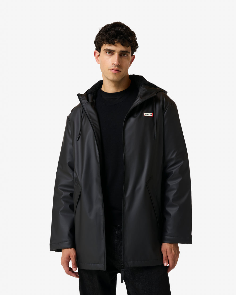 Unisex Black Hunter Short Cocoon Cloak