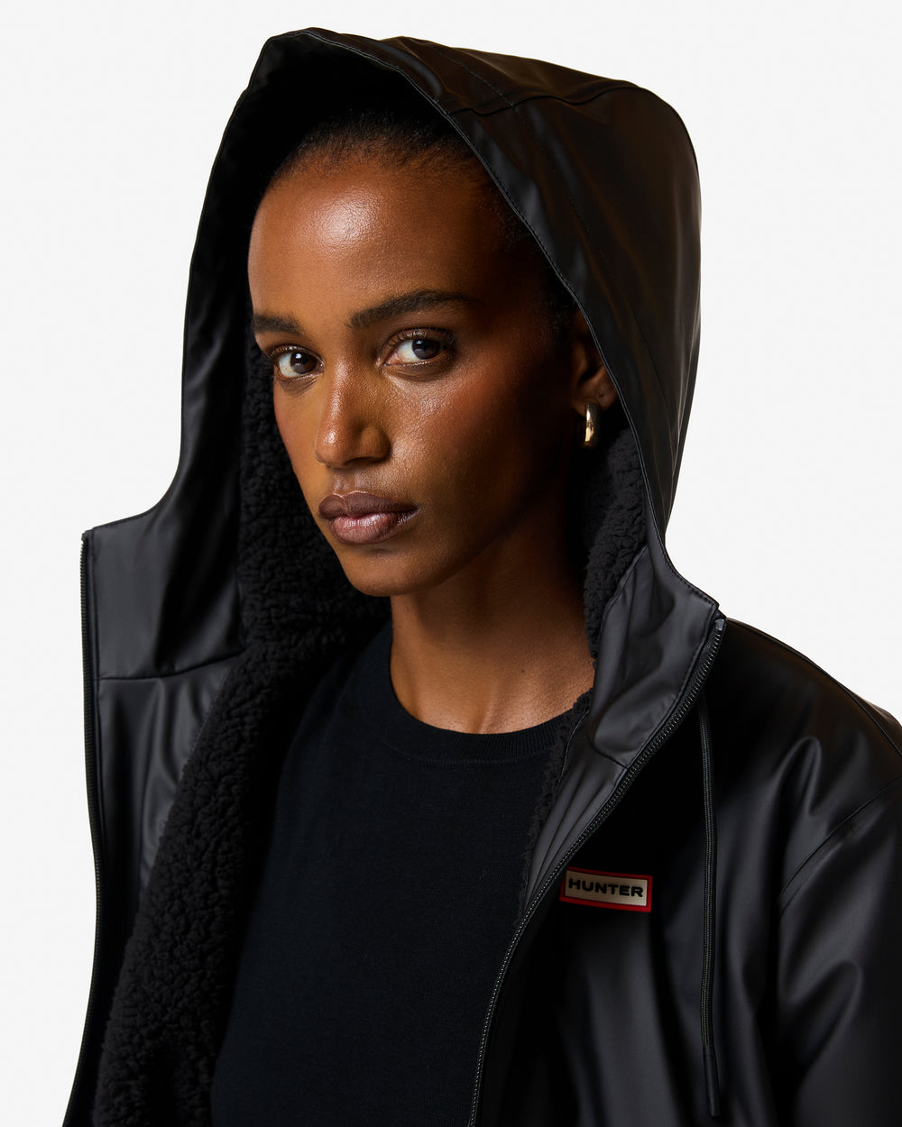 Unisex Black Hunter Short Cocoon Cloak