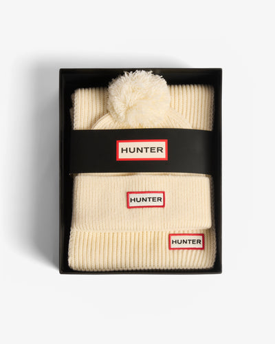 Arrinay Ribbed Pom Beanie/Scarf Box Set