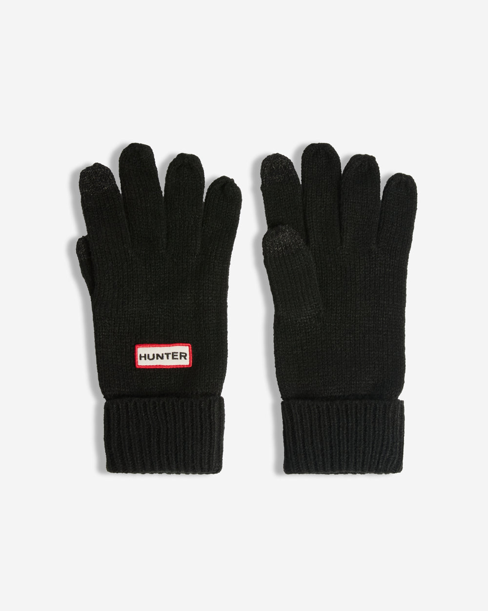 Unisex Black Ribbed Pom Beanie/Gloves Box Set