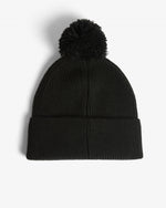 Unisex Black Ribbed Pom Beanie/Gloves Box Set