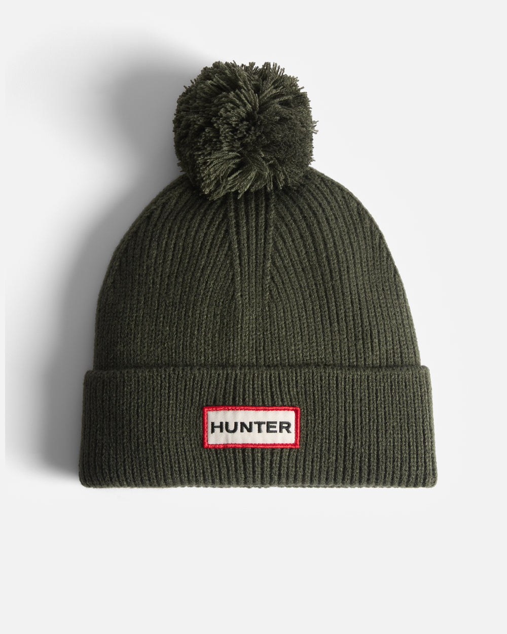 Unisex Kambaba Green Ribbed Pom Beanie/Gloves Box Set